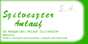 szilveszter anlauf business card